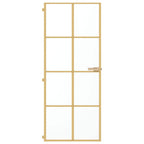 Porta Interni Sottile Oro 83x201,5cm Vetro Temperato Alluminio