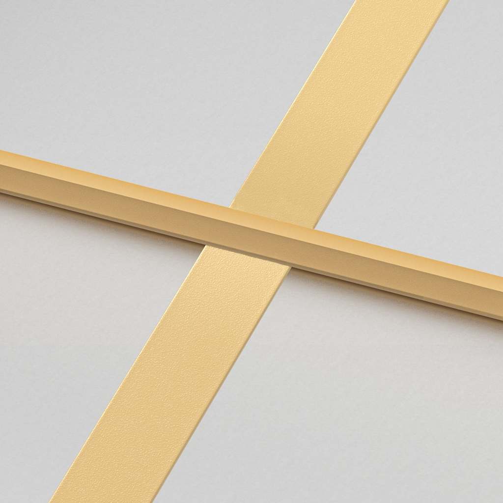 Porta Interni Vetro Temperato Opaco Oro 93x201,5cm Alluminio