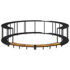 Bordo per Vasca da Spa con Portaoggetti e Gradino Polyrattan Nero