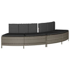 Panche Vasca Idromassaggio con Cuscini 2 pz in Polyrattan Grigio