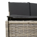 Panche Vasca Idromassaggio con Cuscini 2 pz in Polyrattan Grigio