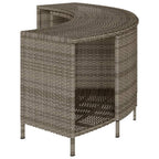 Scaffali Portaoggetti Vasca Idromassaggio 2 pz Polyrattan Grigio