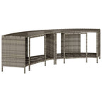 Scaffali Portaoggetti Vasca Idromassaggio 2 pz Polyrattan Grigio