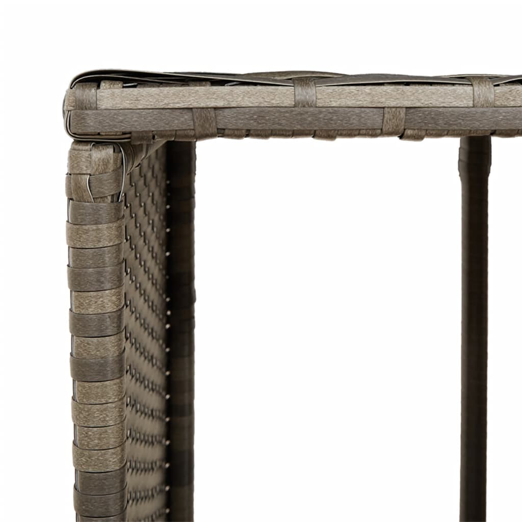 Scaffali Portaoggetti Vasca Idromassaggio 2 pz Polyrattan Grigio