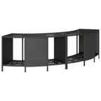 Scaffali Portaoggetti Vasca Idromassaggio 2 pz Polyrattan Nero