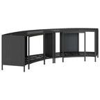 Scaffali Portaoggetti Vasca Idromassaggio 2 pz Polyrattan Nero