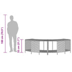 Scaffali Portaoggetti Vasca Idromassaggio 2 pz Polyrattan Nero