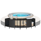 Scaffali Portaoggetti Vasca Idromassaggio 2 pz Polyrattan Nero