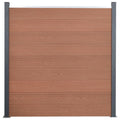 Set Pannello di Recinzione Marrone 180x186 cm in WPC