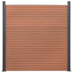 Set Pannello di Recinzione Marrone 180x186 cm in WPC