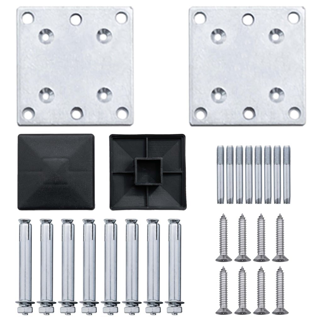 Set Pannello di Recinzione Marrone 180x186 cm in WPC
