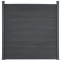 Set Pannello Recinzione WPC Grigio 180x186 cm