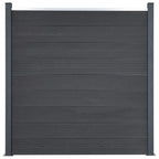 Set Pannello Recinzione WPC Grigio 180x186 cm