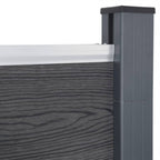 Set Pannello Recinzione WPC Grigio 180x186 cm