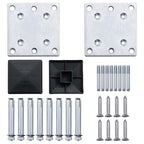 Set Pannello Recinzione WPC Grigio 180x186 cm