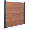Set Pannello di Recinzione Marrone 526x186 cm in WPC