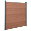 Set Pannello di Recinzione Marrone 353x186 cm in WPC