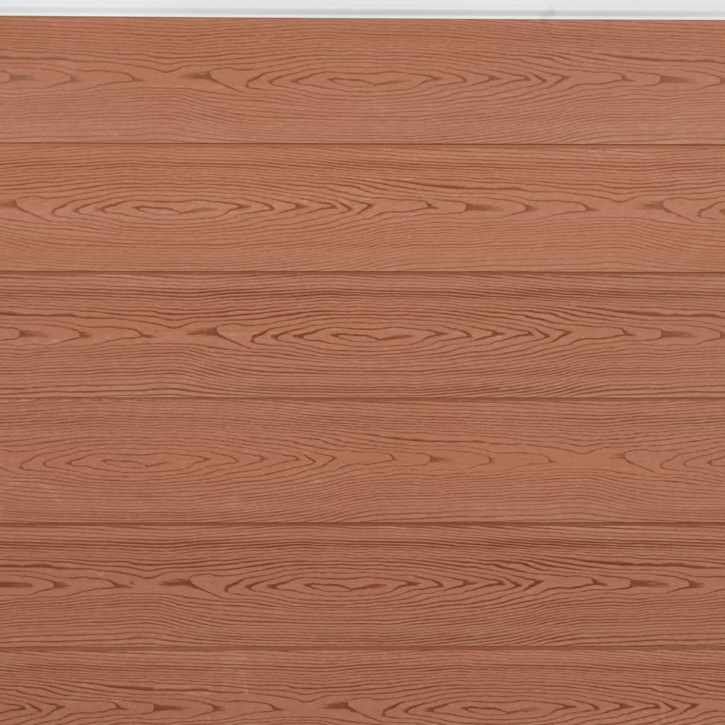 Set Pannello di Recinzione Marrone 353x186 cm in WPC