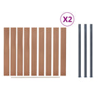 Set Pannello di Recinzione Marrone 353x186 cm in WPC