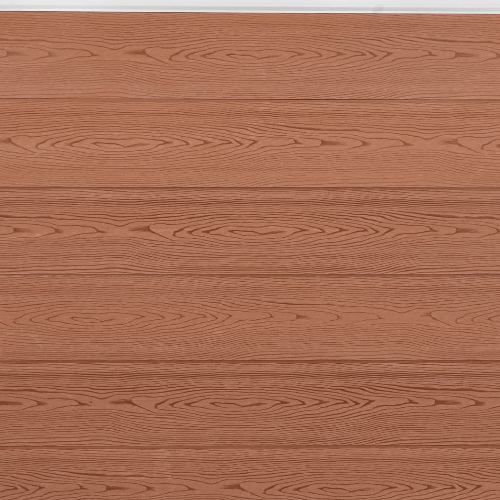 Set Pannello di Recinzione Marrone 699x186 cm in WPC