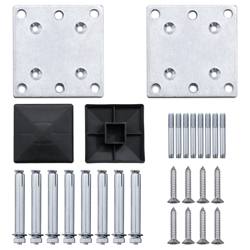 Set Pannello di Recinzione Marrone 699x186 cm in WPC