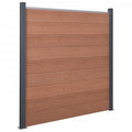 Set Pannello di Recinzione Marrone 872x186 cm in WPC