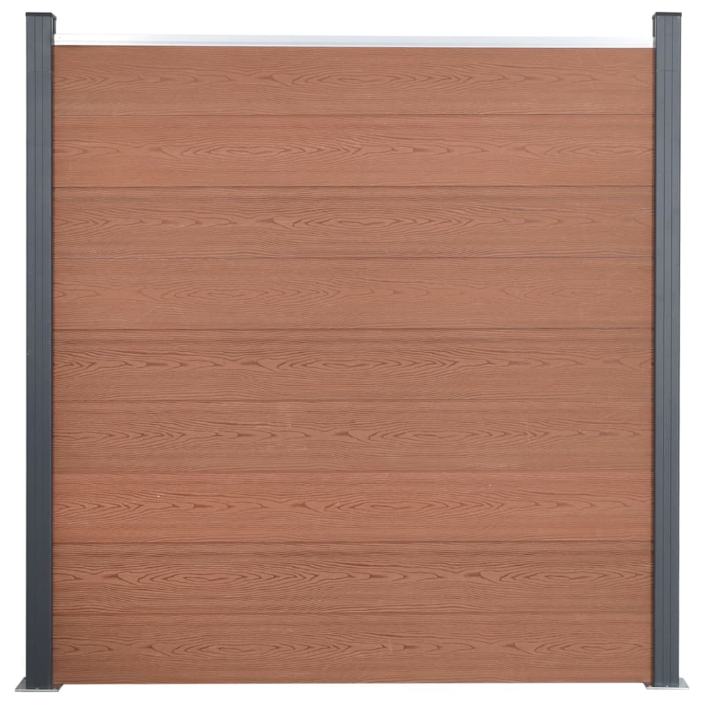 Set Pannello di Recinzione Marrone 872x186 cm in WPC