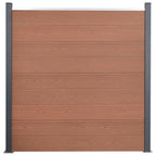 Set Pannello di Recinzione Marrone 872x186 cm in WPC
