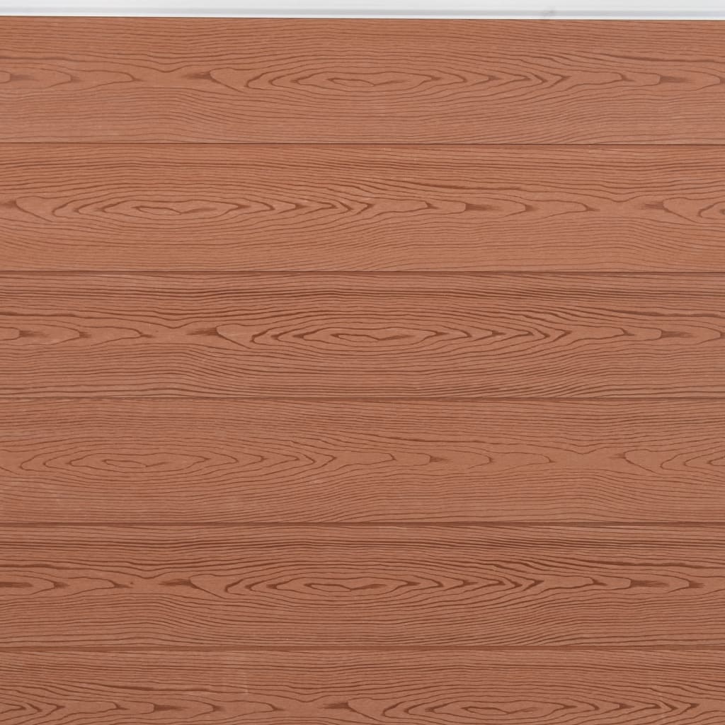 Set Pannello di Recinzione Marrone 872x186 cm in WPC