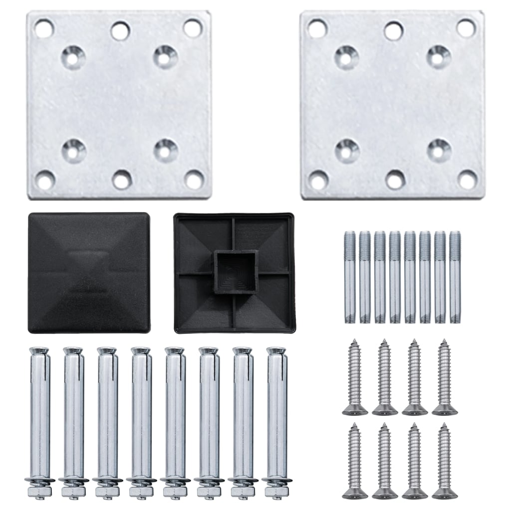 Set Pannello di Recinzione Marrone 872x186 cm in WPC