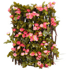 Traliccio Edera Artificiale Espandibile 5 Pezzi Rosa Scuro 180x20cm