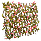 Traliccio Edera Artificiale Espandibile 5 pezzi Rosa Scuro 180x60 cm
