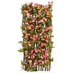 Traliccio Edera Artificiale Espandibile 5 pezzi Rosa Scuro 180x60 cm