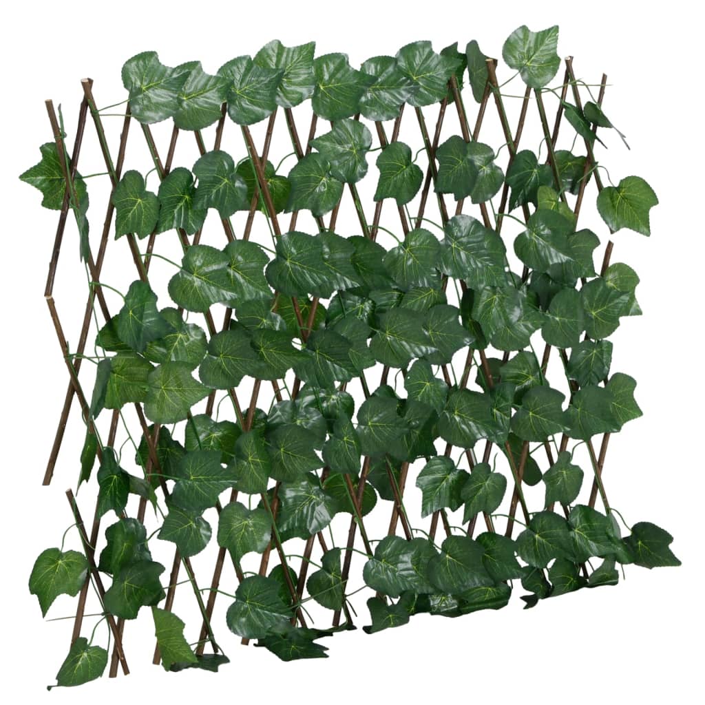 Traliccio Foglie Vite Artificiale Espandibile Verde 5 Pezzi 190x60 cm