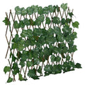 Traliccio Foglie Vite Artificiale Espandibile Verde 5 Pezzi 190x60 cm
