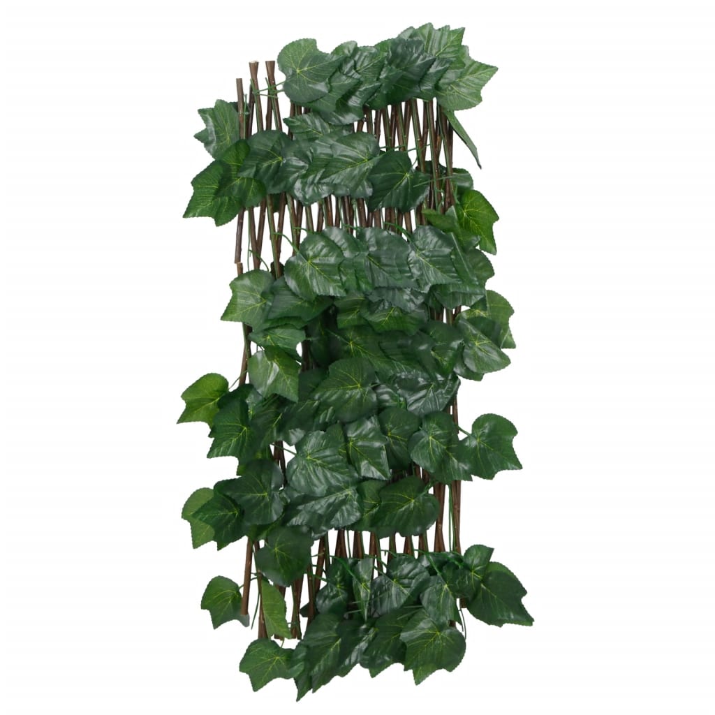 Traliccio Foglie Vite Artificiale Espandibile Verde 5 Pezzi 190x60 cm
