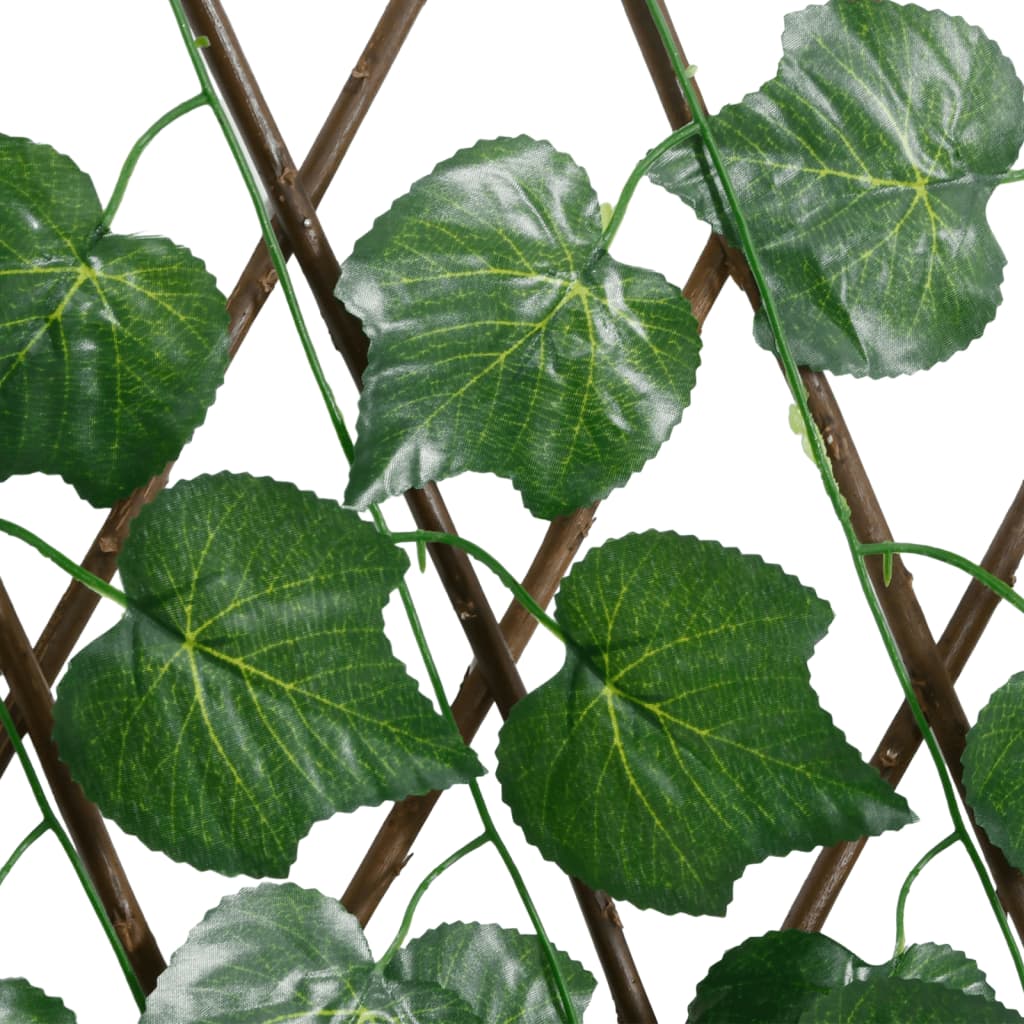 Traliccio Foglie Vite Artificiale Espandibile Verde 5 Pezzi 190x60 cm