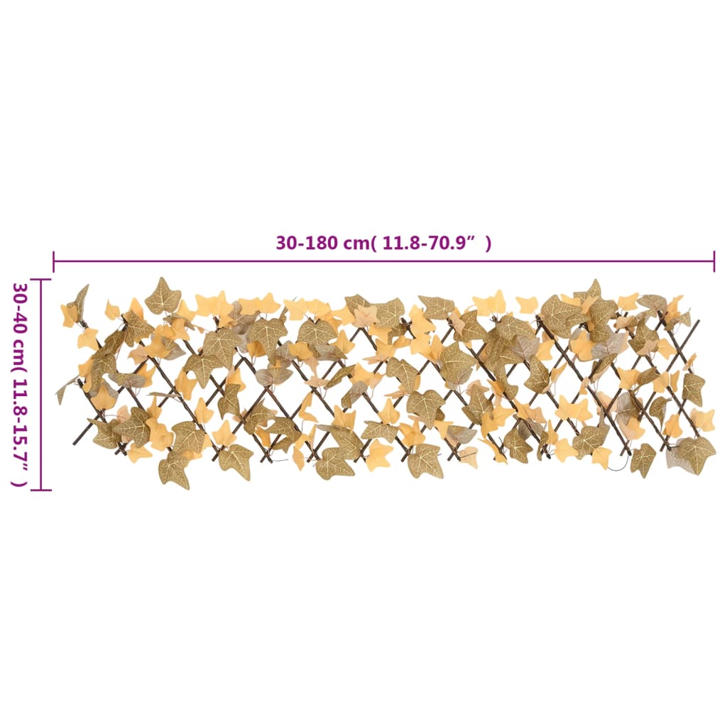 Traliccio Acero Artificiale Espandibile Arancione 5 pezzi 180x30 cm