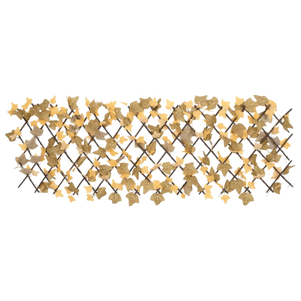 Traliccio Foglie Acero Artificiale Espandibile Arancione 180x60 cm