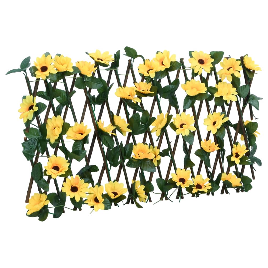 Traliccio Edera Artificiale Espandibile 5 Pezzi Giallo 180x20 cm