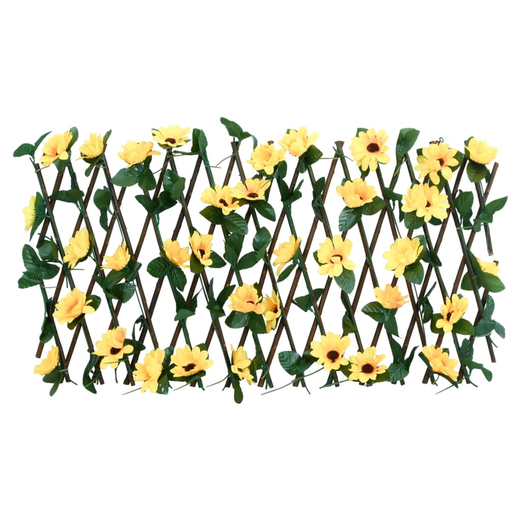 Traliccio Edera Artificiale Espandibile 5 Pezzi Giallo 180x20 cm