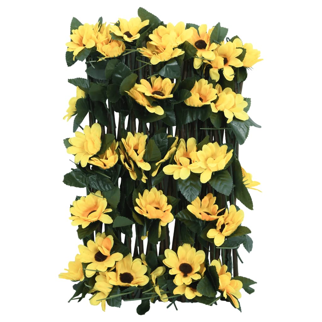 Traliccio Edera Artificiale Espandibile 5 Pezzi Giallo 180x20 cm