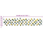 Traliccio Edera Artificiale Espandibile 5 Pezzi Giallo 180x20 cm