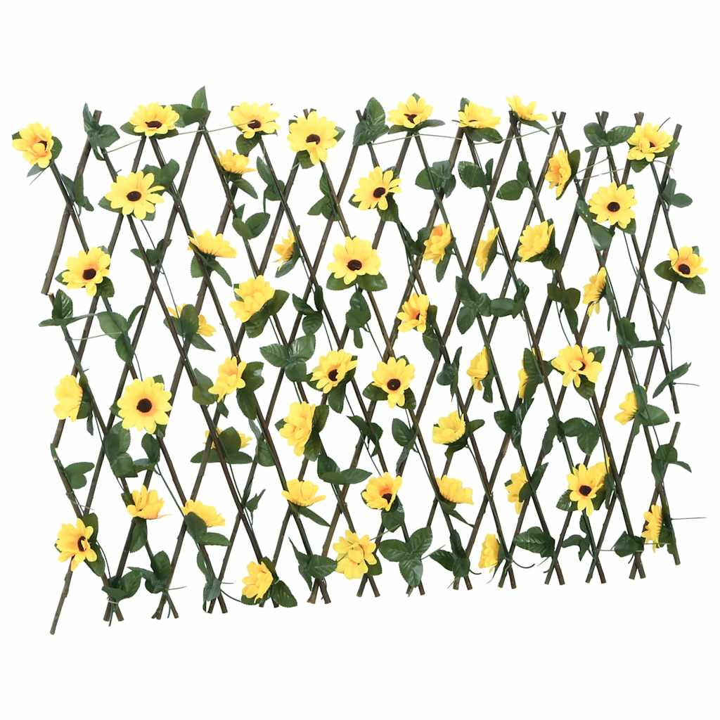 Traliccio Edera Artificiale Espandibile 5 pezzi Giallo 180x60 cm