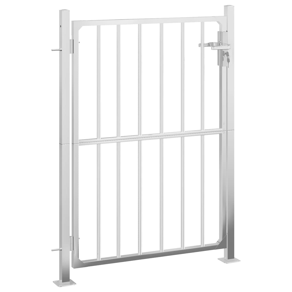 Cancello da giardino 100x145 cm in acciaio inox