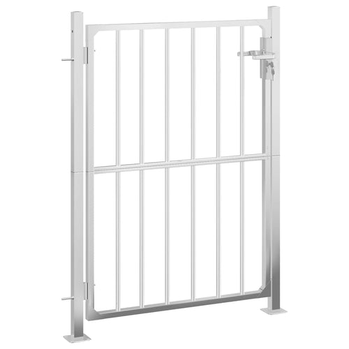 Cancello da giardino 100x145 cm in acciaio inox