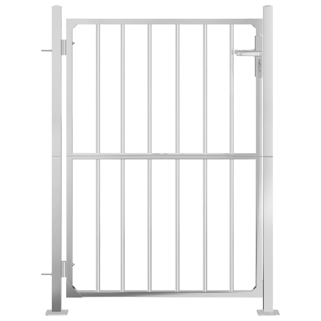 Cancello da giardino 100x145 cm in acciaio inox