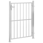 Cancello da giardino 100x145 cm in acciaio inox
