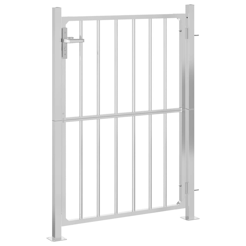 Cancello da giardino 100x145 cm in acciaio inox