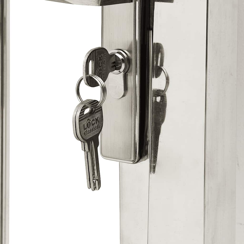 Cancello da giardino 100x145 cm in acciaio inox